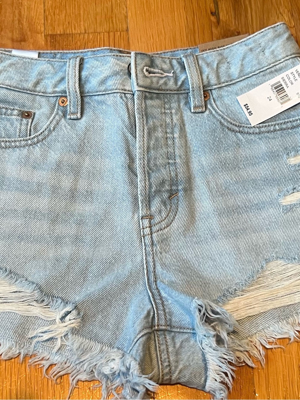 PacSun Light Wash Distressed Denim Jean Shorts